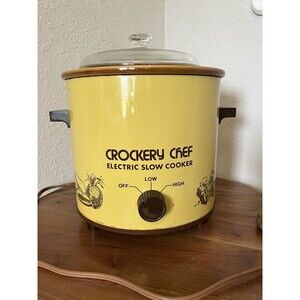 Vintage Crockery Chef Crock Pot Electric Slow Cooker  Model #H 1212